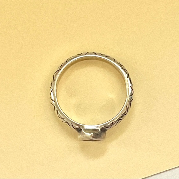 🌀Brighton 🎉rare vintage🎉 • silver abstract triangle ring with purple stone - Picture 7 of 13